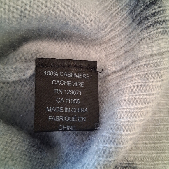 Skull Cashmere Taliah print 100% Cashmere Crewneck Grey Sweater Size XS - Picture 4 of 8